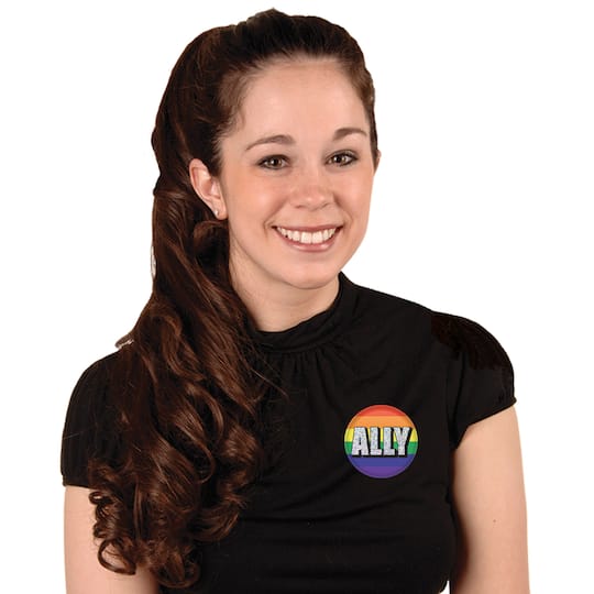 Beistle 2" Pride Ally Buttons, 6ct.